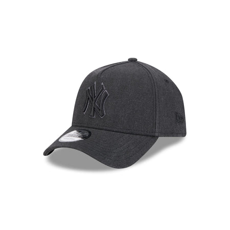 New York Yankees Logo Essentials Black 9FORTY A-Frame Snapback Hat