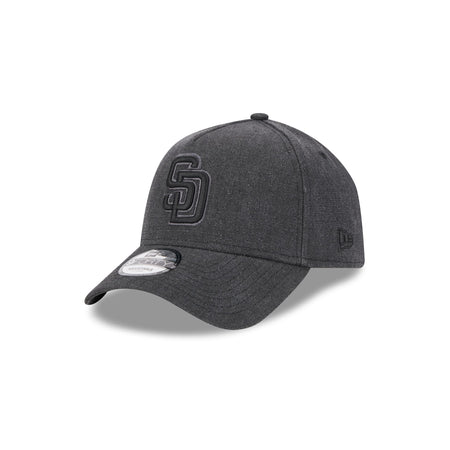 San Diego Padres Logo Essentials Black 9FORTY A-Frame Snapback Hat