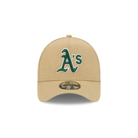 Oakland Athletics Logo Essentials Khaki 9FORTY A-Frame Snapback Hat