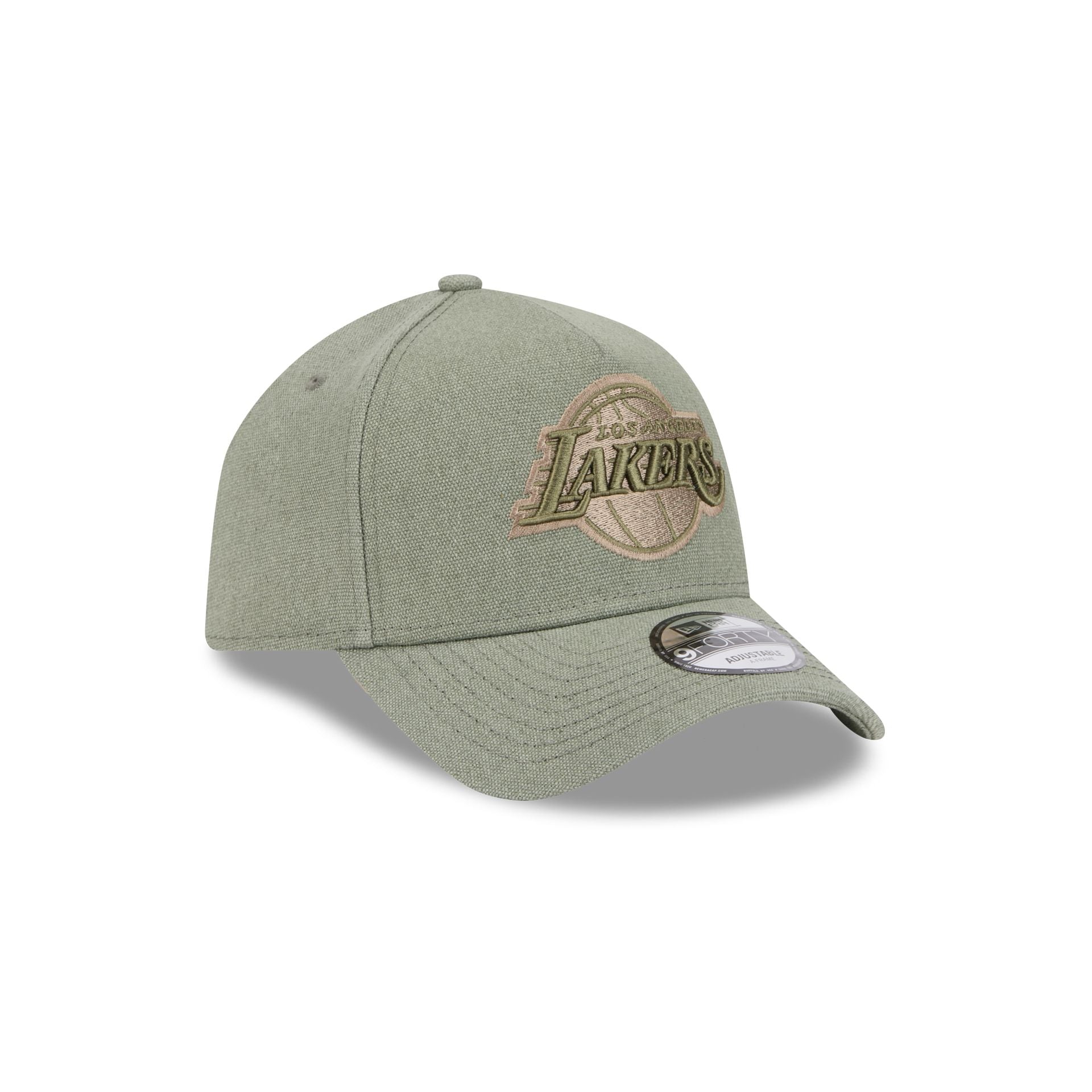 Los Angeles Lakers Logo Essentials Olive 9FORTY A-Frame Snapback Hat