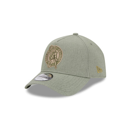 Boston Celtics Logo Essentials Olive 9FORTY A-Frame Snapback Hat