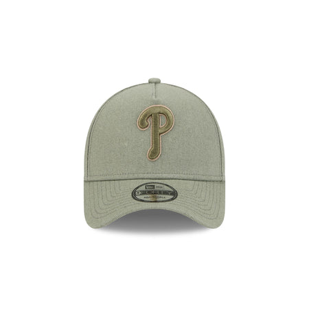 Philadelphia Phillies Logo Essentials Olive 9FORTY A-Frame Snapback Hat