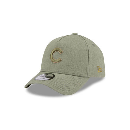 Chicago Cubs Logo Essentials Olive 9FORTY A-Frame Snapback Hat