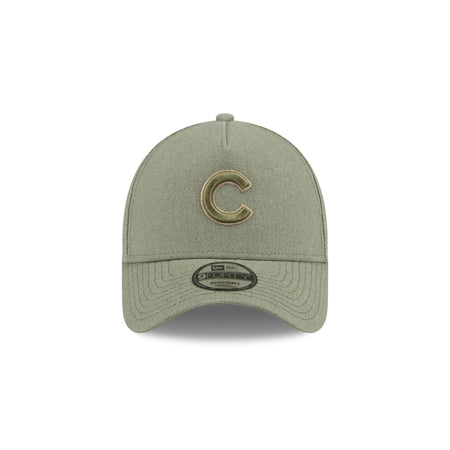 Chicago Cubs Logo Essentials Olive 9FORTY A-Frame Snapback Hat