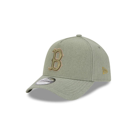 Boston Red Sox Logo Essentials Olive 9FORTY A-Frame Snapback Hat