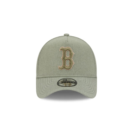 Boston Red Sox Logo Essentials Olive 9FORTY A-Frame Snapback Hat