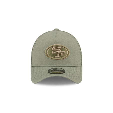 San Francisco 49ers Logo Essentials Olive 9FORTY A-Frame Snapback Hat