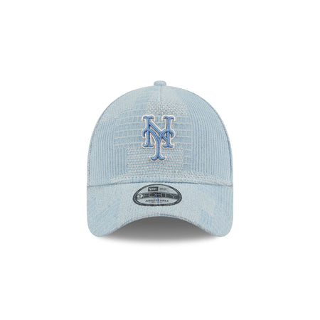 New York Mets Logo Essentials Denim 9FORTY A-Frame Snapback Hat