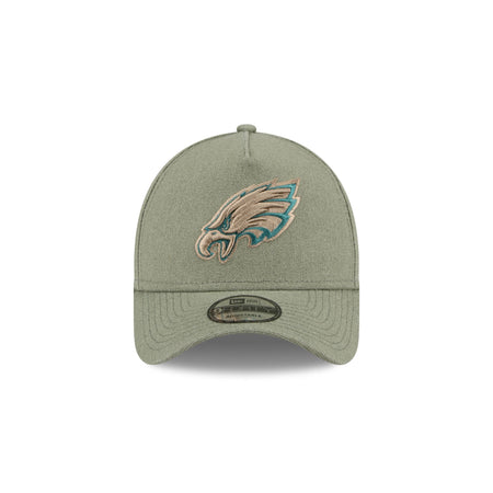 Philadelphia Eagles Logo Essentials Olive 9FORTY A-Frame Snapback Hat