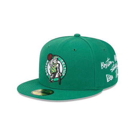 Boston Celtics Team Verbiage 59FIFTY Fitted Hat