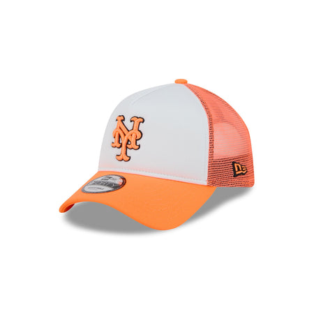 New York Mets Hi Vis Doodle 9FORTY A-Frame Trucker Hat