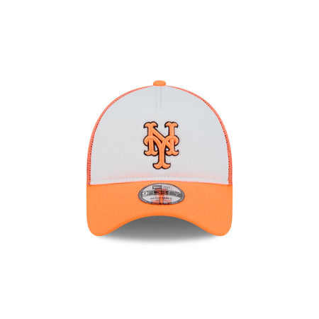 New York Mets Hi Vis Doodle 9FORTY A-Frame Trucker Hat