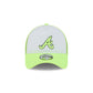 Atlanta Braves Hi Vis Doodle 9FORTY A-Frame Trucker Hat