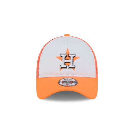 Houston Astros Hi Vis Doodle 9FORTY A-Frame Trucker Hat