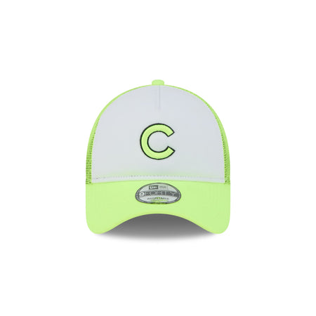 Chicago Cubs Hi Vis Doodle 9FORTY A-Frame Trucker Hat