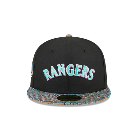 Just Caps Jacquard Visor Texas Rangers 59FIFTY Fitted Hat