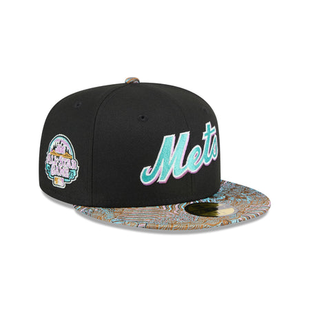 Just Caps Jacquard Visor New York Mets 59FIFTY Fitted Hat