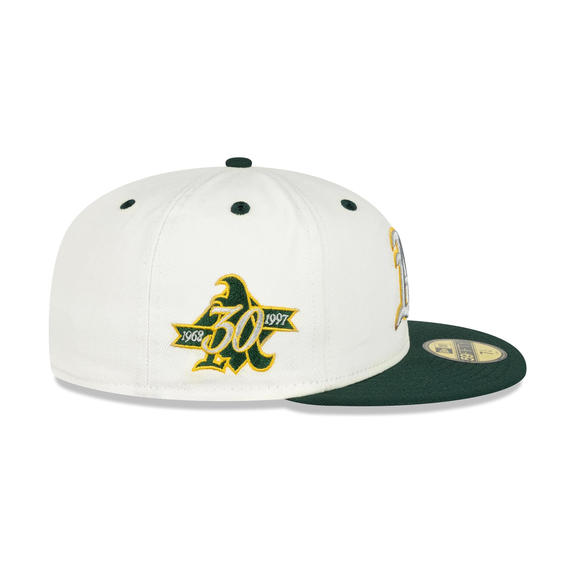 New store Era Oakland Athletics 5950 30th Aniv Yellow Hat size 7 3/8