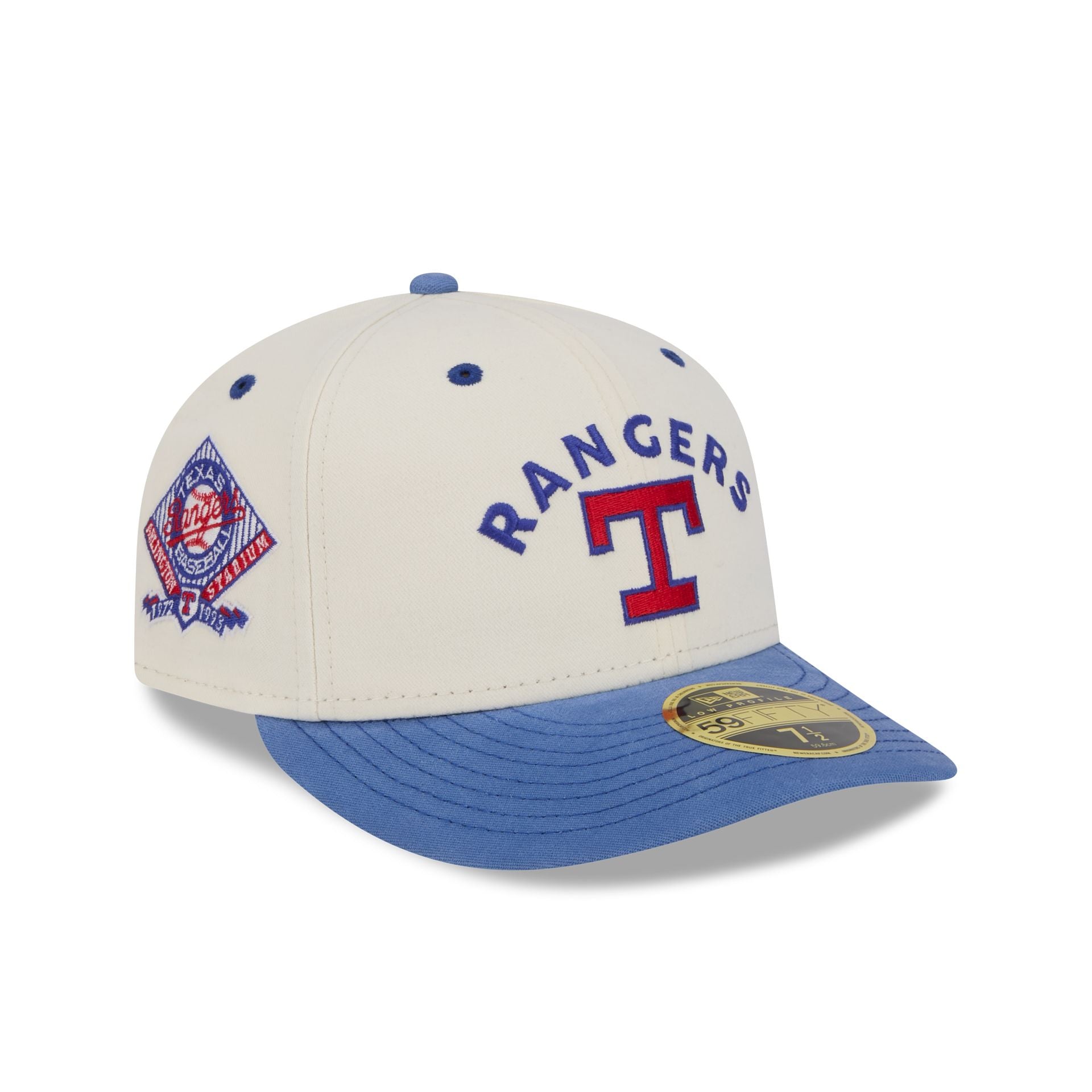 New Era 59 hot Fifty Texas Rangers Fitted Hat Size 7 1/2 Sky UV Arlington Patch