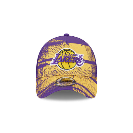 Los Angeles Lakers 2024 Tip-Off 9FORTY A-Frame Trucker Hat