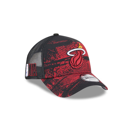 Miami Heat 2024 Tip-Off 9FORTY A-Frame Trucker Hat