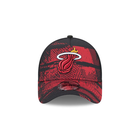 Miami Heat 2024 Tip-Off 9FORTY A-Frame Trucker Hat