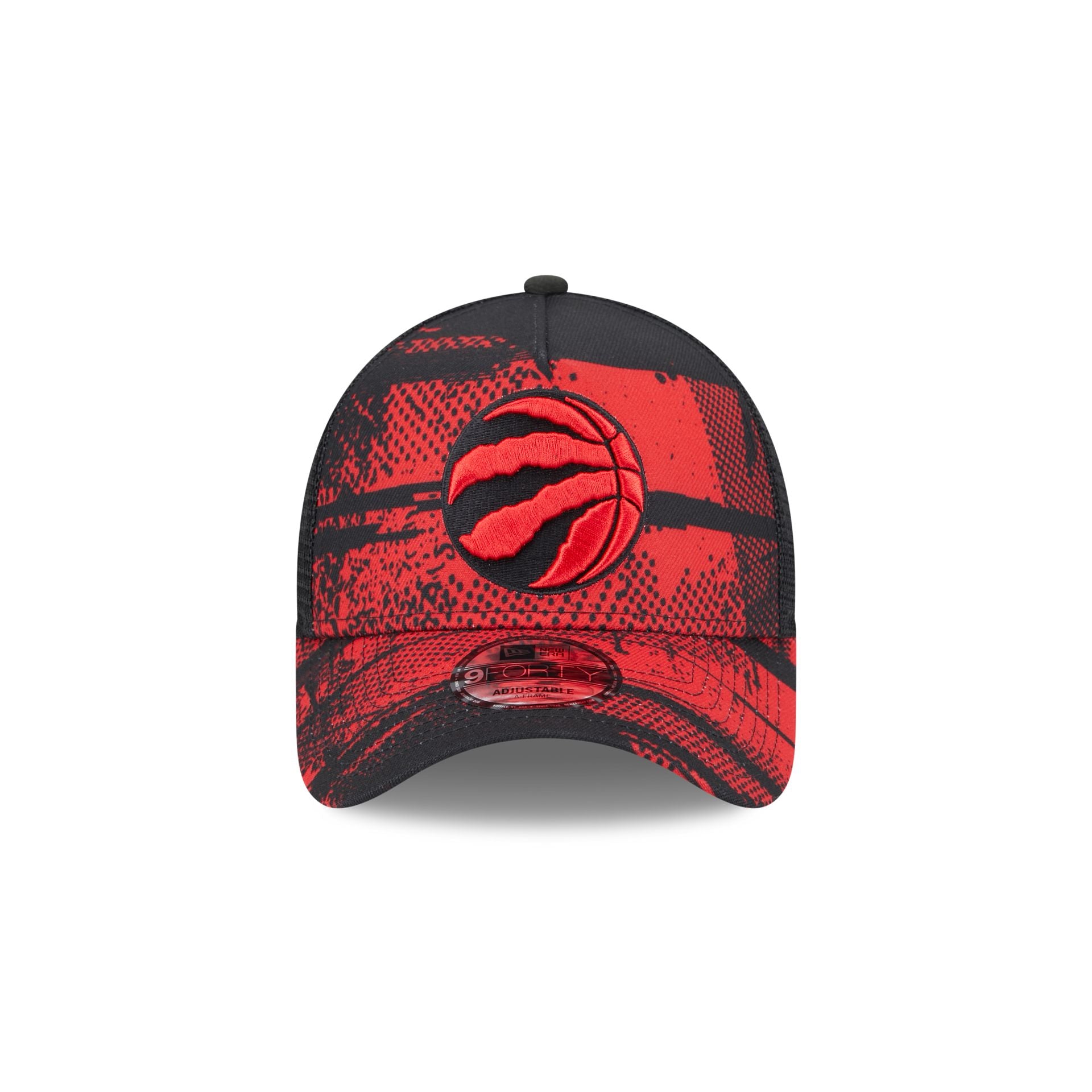 New Era Men s Black Red Toronto Raptors Tip Off A Frame Trucker 9FORTY Adjustable Hat