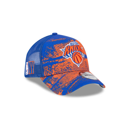 New York Knicks 2024 Tip-Off 9FORTY A-Frame Trucker Hat