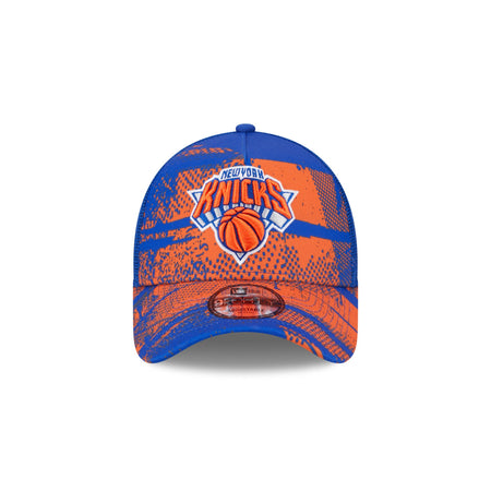 New York Knicks 2024 Tip-Off 9FORTY A-Frame Trucker Hat