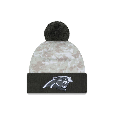 Carolina Panthers 2024 Salute to Service Pom Knit Hat