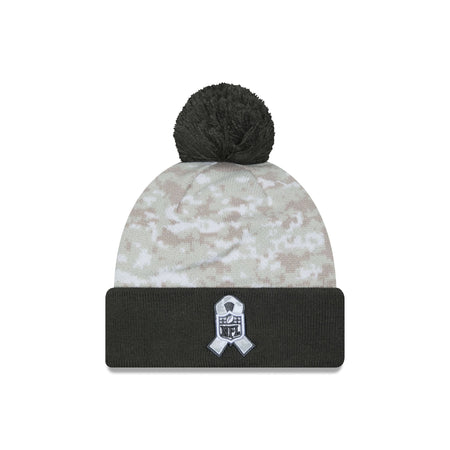 Carolina Panthers 2024 Salute to Service Pom Knit Hat