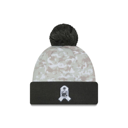 Minnesota Vikings 2024 Salute to Service Pom Knit Hat