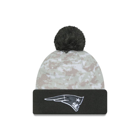 New England Patriots 2024 Salute to Service Pom Knit Hat