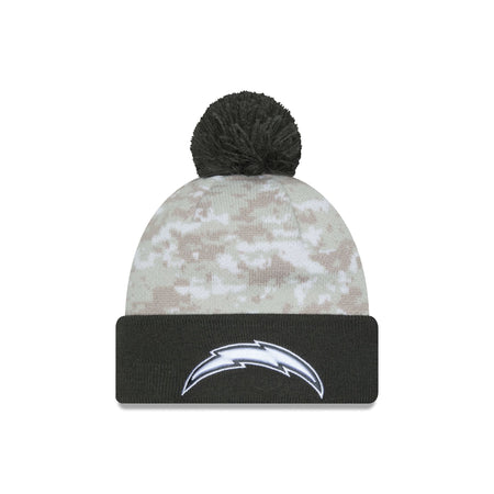 Los Angeles Chargers 2024 Salute to Service Pom Knit Hat