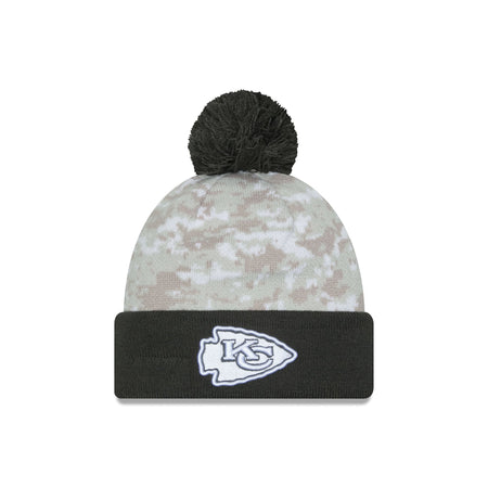 Kansas City Chiefs 2024 Salute to Service Pom Knit Hat