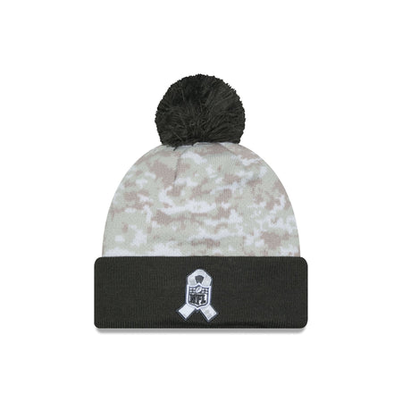 Miami Dolphins 2024 Salute to Service Pom Knit Hat