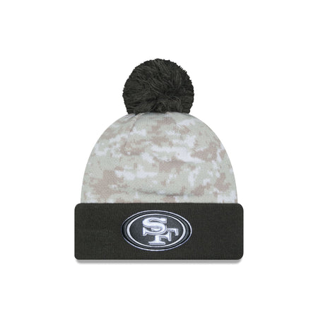 San Francisco 49ers 2024 Salute to Service Pom Knit Hat