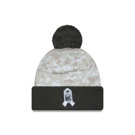 San Francisco 49ers 2024 Salute to Service Pom Knit Hat