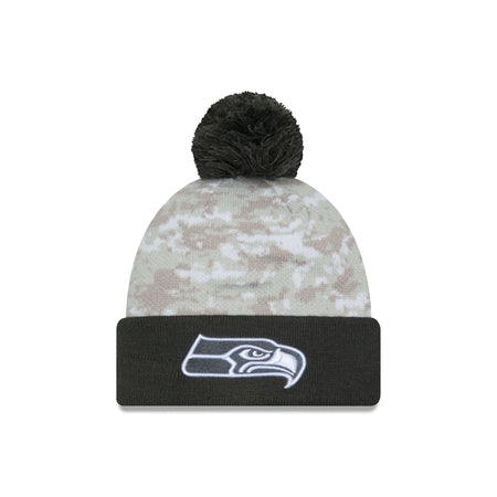 Seattle Seahawks 2024 Salute to Service Pom Knit Hat