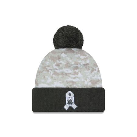 Seattle Seahawks 2024 Salute to Service Pom Knit Hat