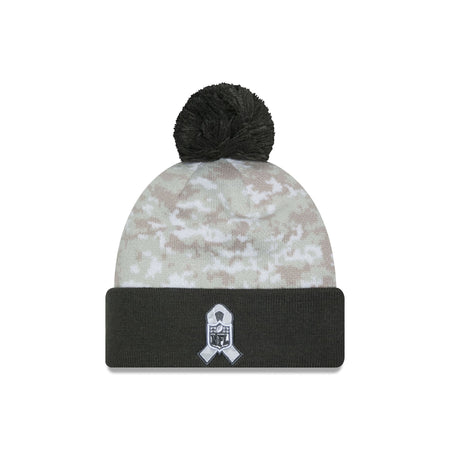 Philadelphia Eagles 2024 Salute to Service Pom Knit Hat