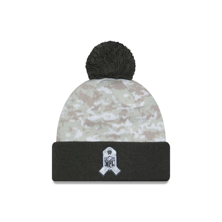 Pittsburgh Steelers 2024 Salute to Service Pom Knit Hat