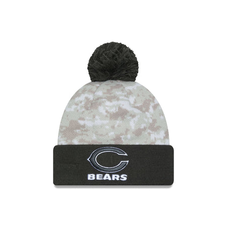 Chicago Bears 2024 Salute to Service Pom Knit Hat