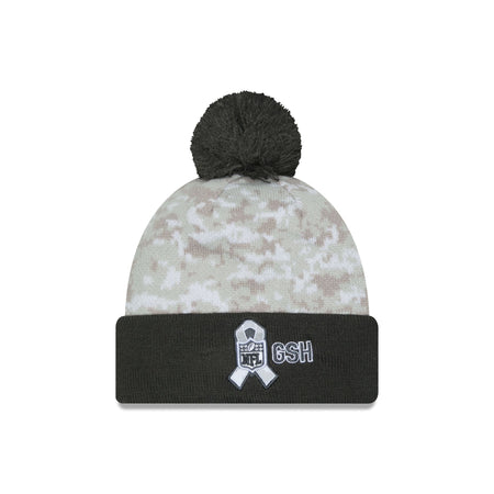 Chicago Bears 2024 Salute to Service Pom Knit Hat