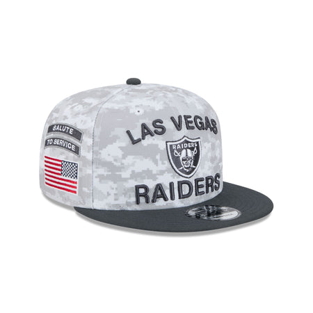 Las Vegas Raiders 2024 Salute to Service 9FIFTY Snapback Hat