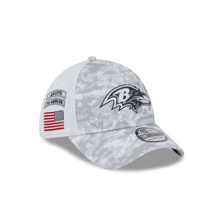 Baltimore Ravens 2024 Salute to Service 39THIRTY Stretch Fit Hat