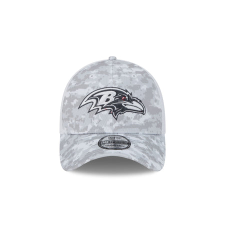 Baltimore Ravens 2024 Salute to Service 39THIRTY Stretch Fit Hat