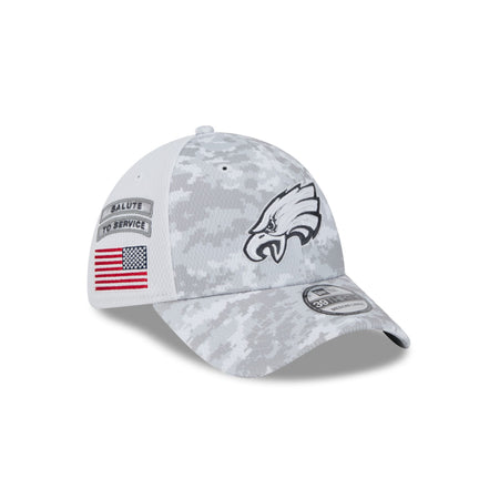 Philadelphia Eagles 2024 Salute to Service 39THIRTY Stretch Fit Hat