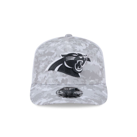 Carolina Panthers 2024 Salute to Service 9SEVENTY Trucker Hat