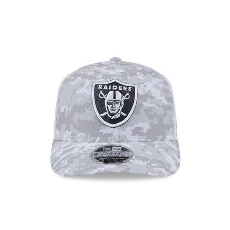 Las Vegas Raiders 2024 Salute to Service 9SEVENTY Trucker Hat